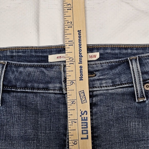 Levi Strauss 415 Jeans Women's 16 (37x28) Blue Denim Classic Bootcut Stretch EUC - Picture 6 of 10